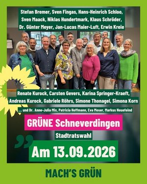Wahlplakat der Gruppe der Kandidierenden