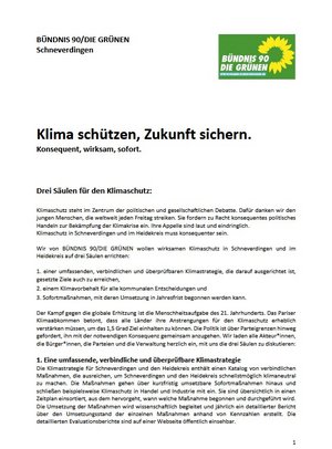 Bild vom Klima-Papier